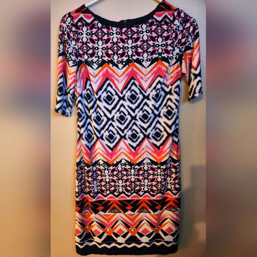 Vince Camuto silk lined multicolor dress